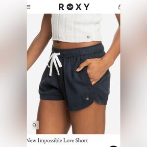Roxy Black Shorts with Stretch Waistband Size Medium